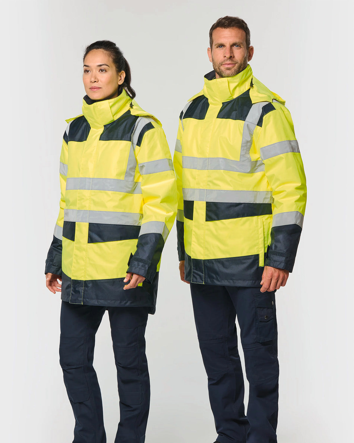 Parka alta visibilità riciclato 4 in 1 Unisex