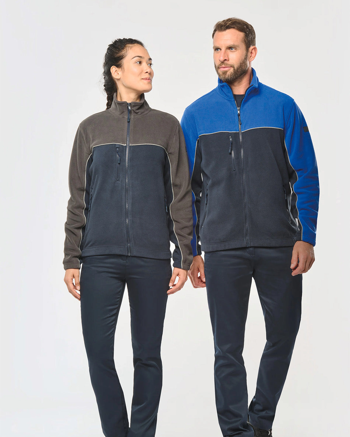 Giacca in micropile bicolore Unisex