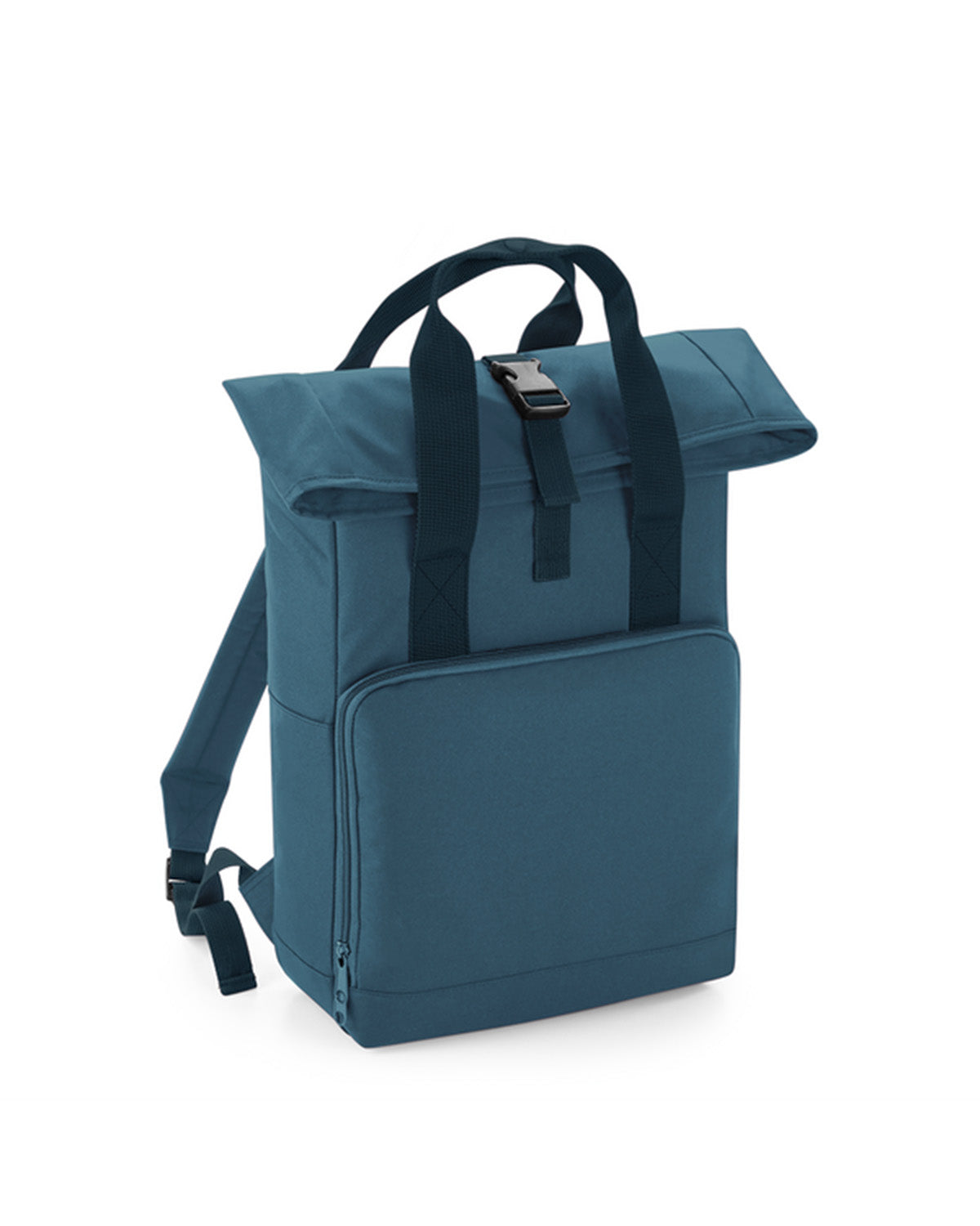 Recycled roll-top backpack with double handle