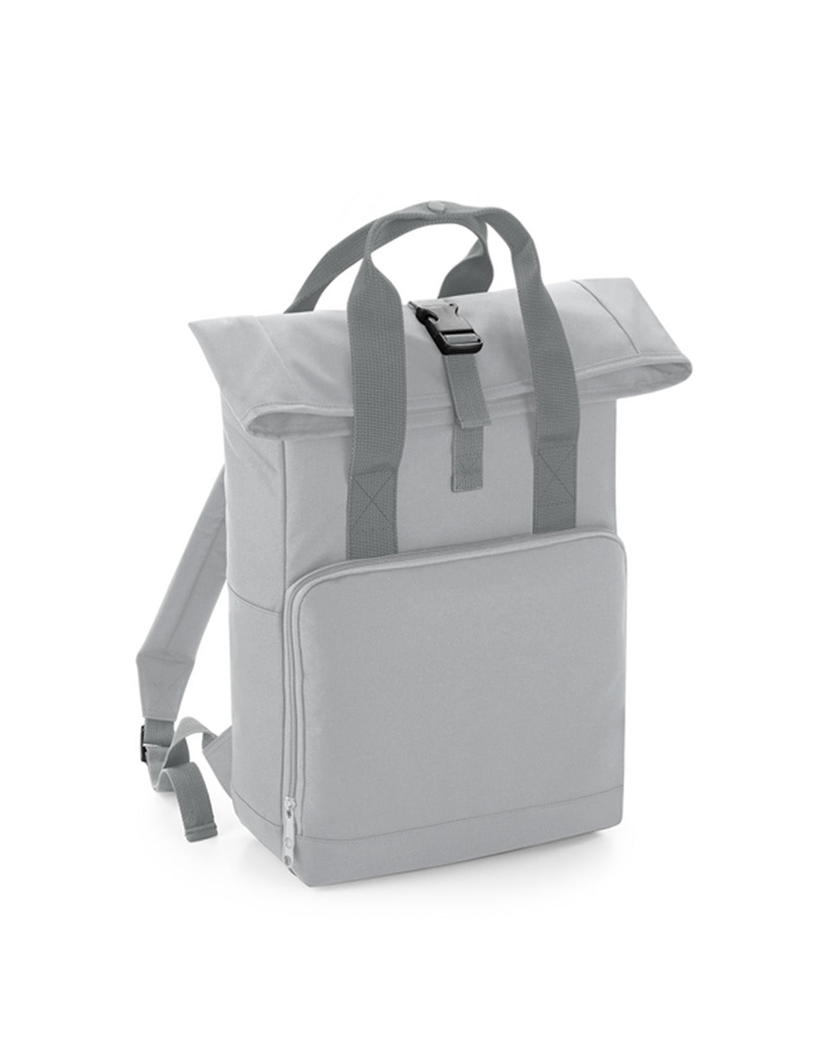 Recycled roll-top backpack with double handle