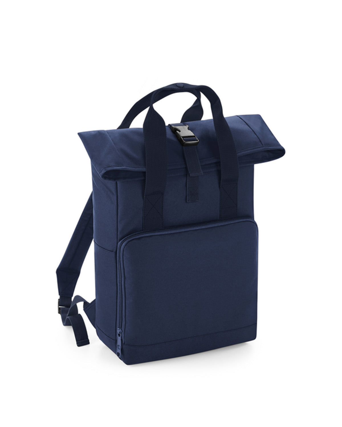 Recycled roll-top backpack with double handle
