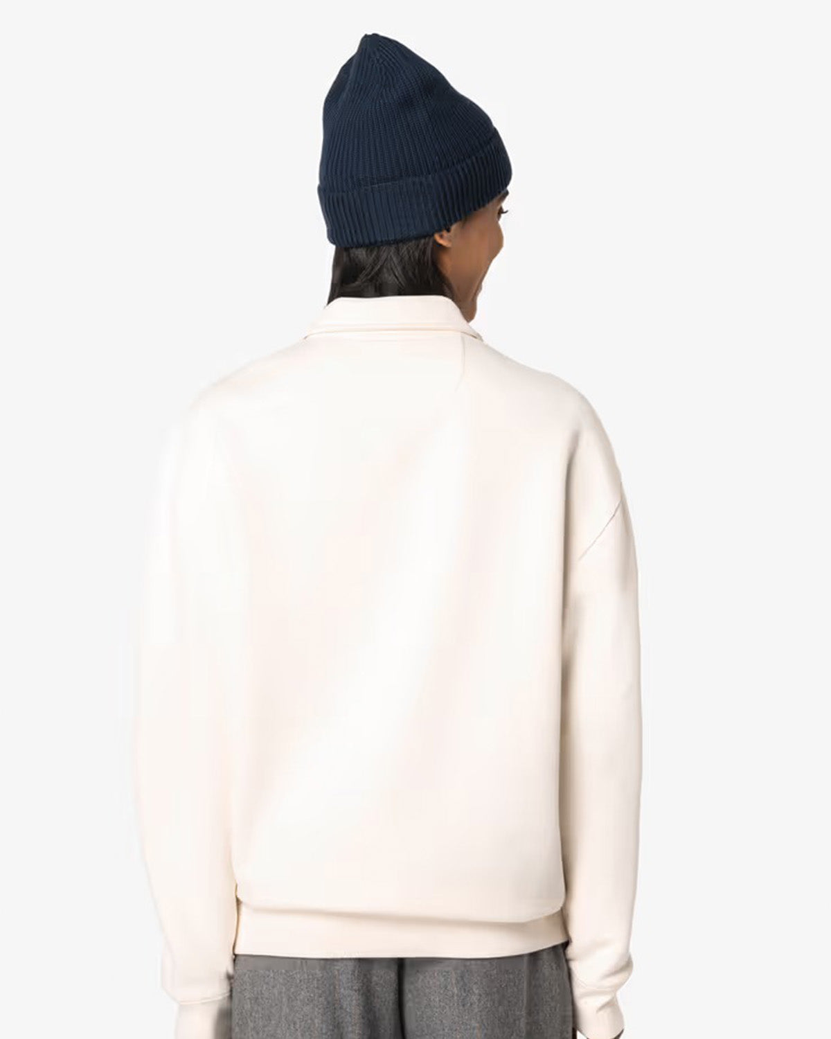 Felpa zip 1/4 con colletto unisex